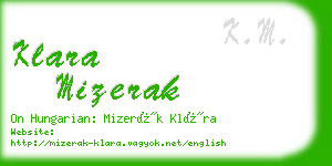 klara mizerak business card